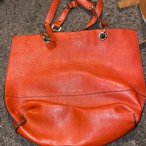 Calvin Klein two tone medium tote bag